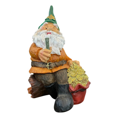 Gnomo De La Abundancia Y El Dinero Figura Decorativa 26 Cm A Amarillo by HEREJE