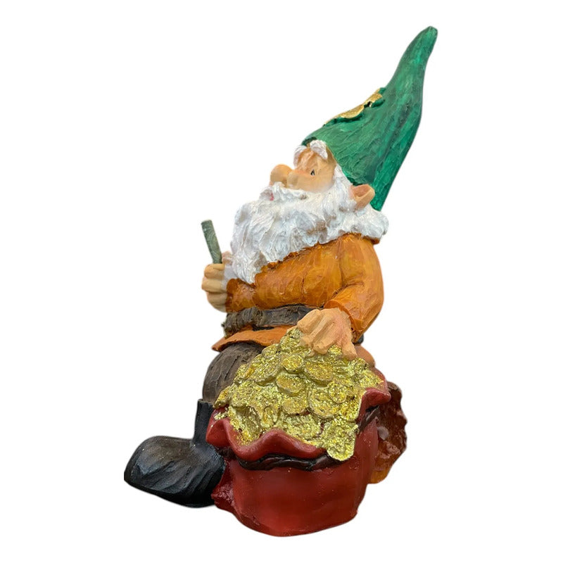 Gnomo De La Abundancia Y El Dinero Figura Decorativa 26 Cm A Amarillo by HEREJE