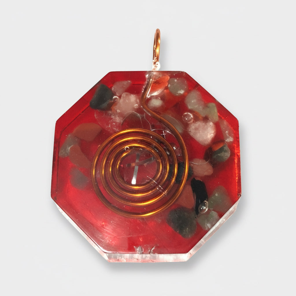 Orgonita Colgante Octagonal Dije Limpia La Energía Amuleto by HEREJE