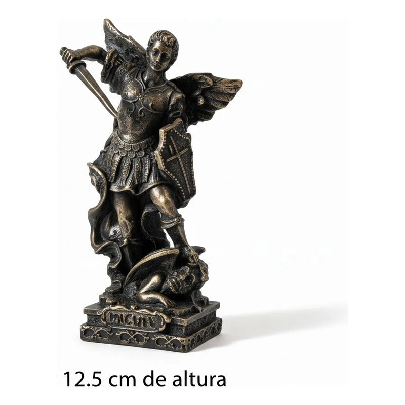 Arcángel Estatua De Resina De 12.5 Cm De Altura Oro Viejo Miguel by HEREJE