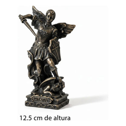Arcángel Estatua De Resina De 12.5 Cm De Altura Oro Viejo Miguel by HEREJE