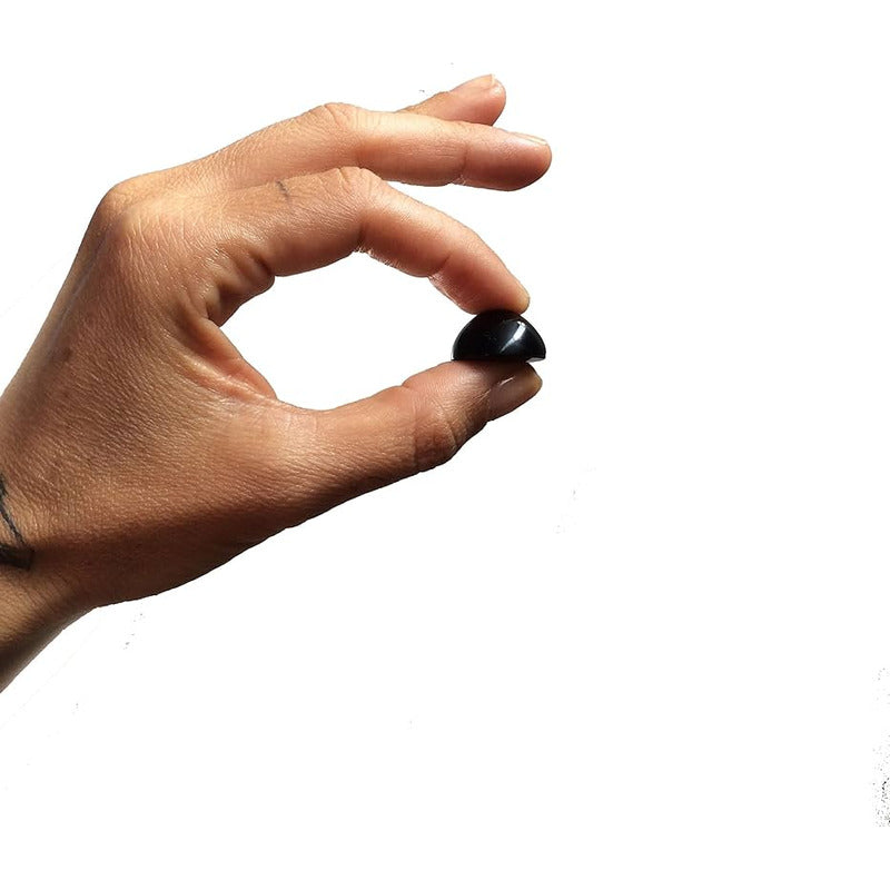 Ombliguera Artesanal De Obsidiana Negra Única