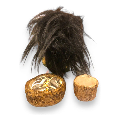 Troll Bilbo + Comedero 9cm Figura De Resina Nacional.