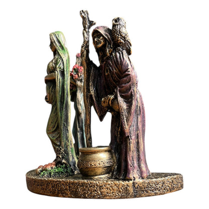 Escultura Triple Diosa 11cm Resina Artículos Esotéricos Lety