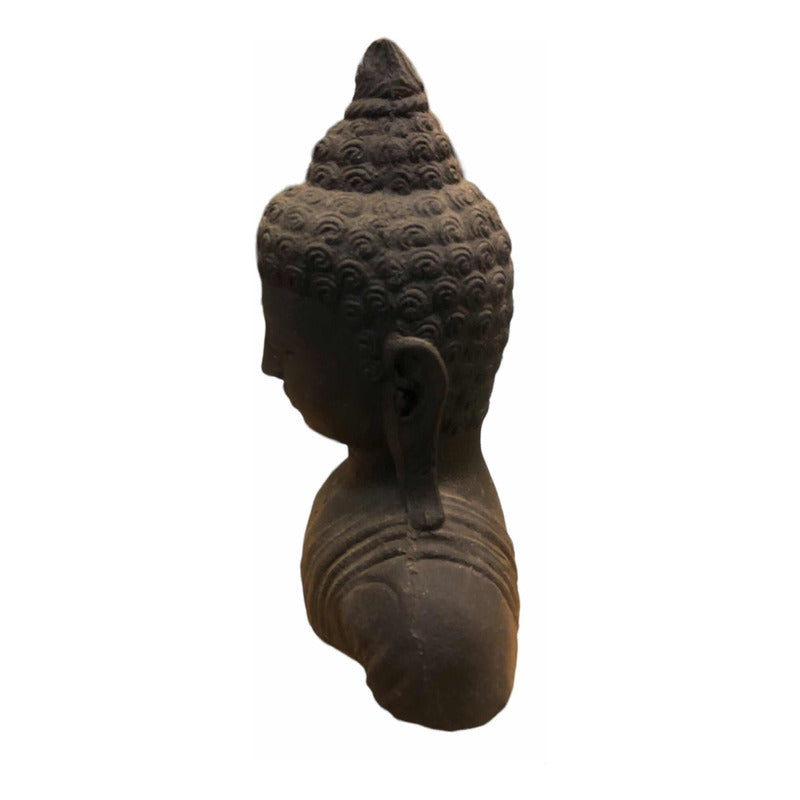 Busto De Buda Negro 17x12x6