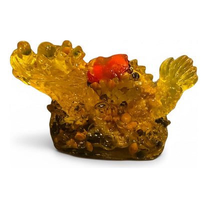 Dragón De Resina Transparente Figura Encapsuladas 2cm Altura