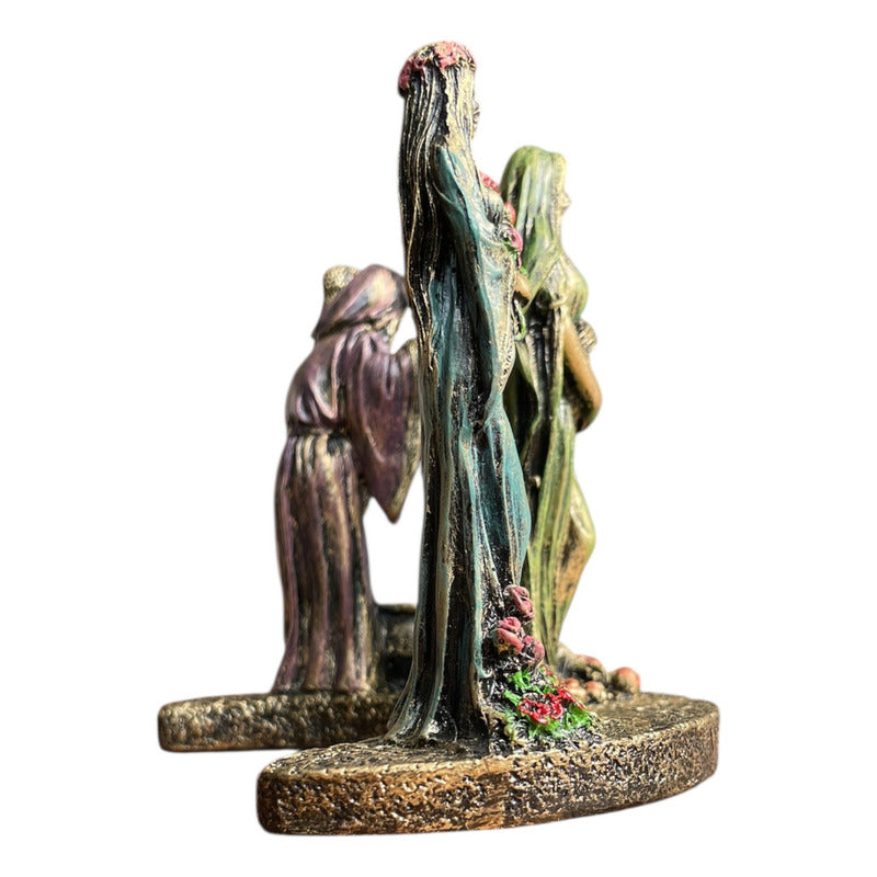 Escultura Triple Diosa 11cm Resina Artículos Esotéricos Lety