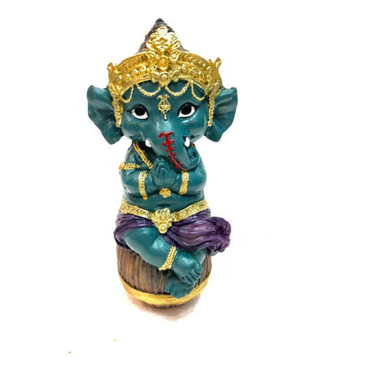 Ganesh Bebe En Barril  14.5cm Resina Nacional