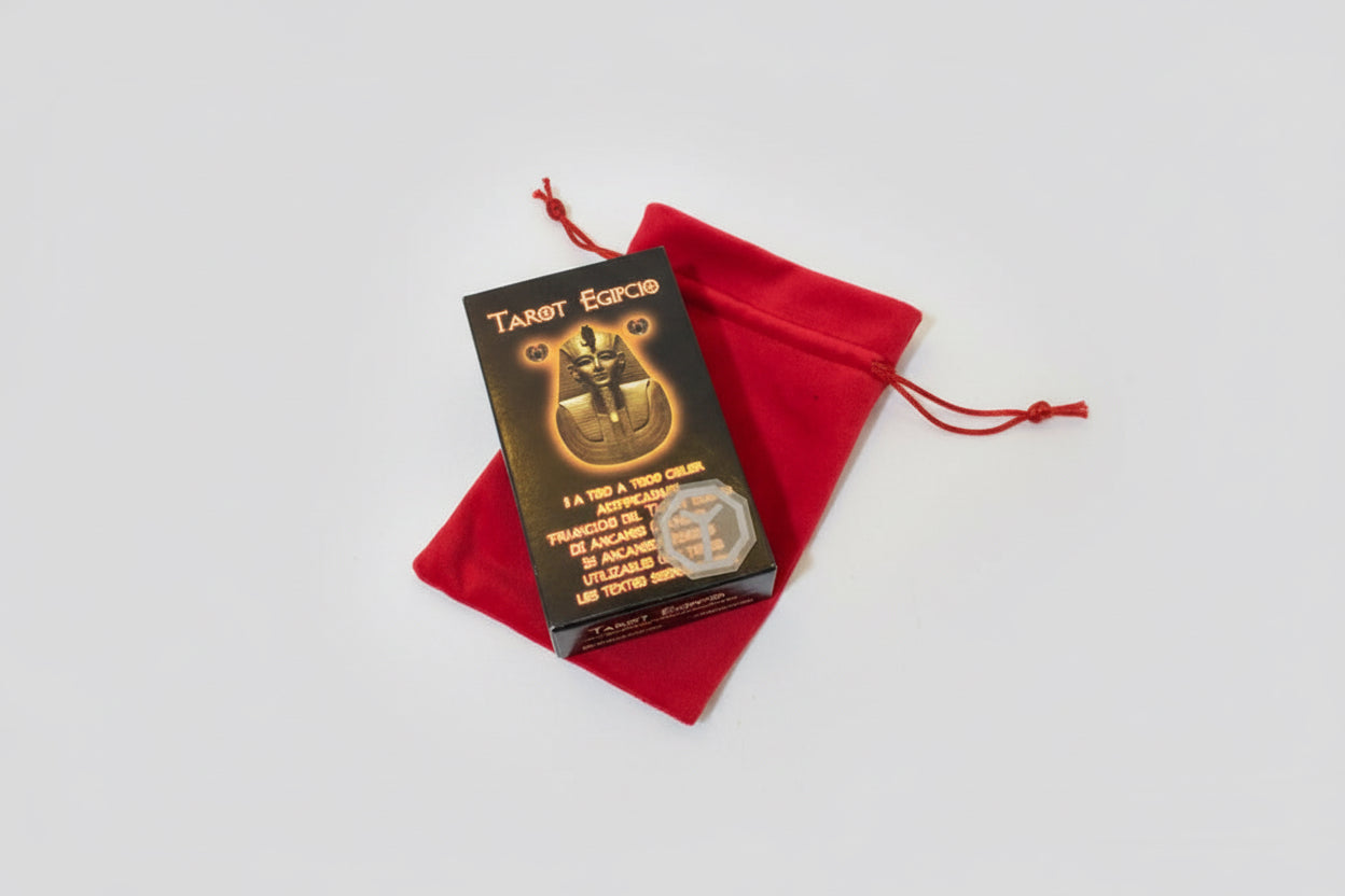Tarot Egipcio + Instructivo + Amuleto + Morral Import 12.5cm