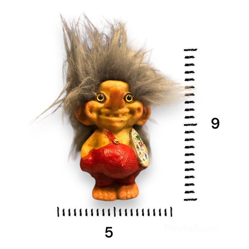 Troll Talisman + Comedero + Semillas + Tarjeta 9cm Alto