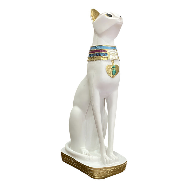 Bastet Egipcio Escultura De Resina 34x17x11 Cm