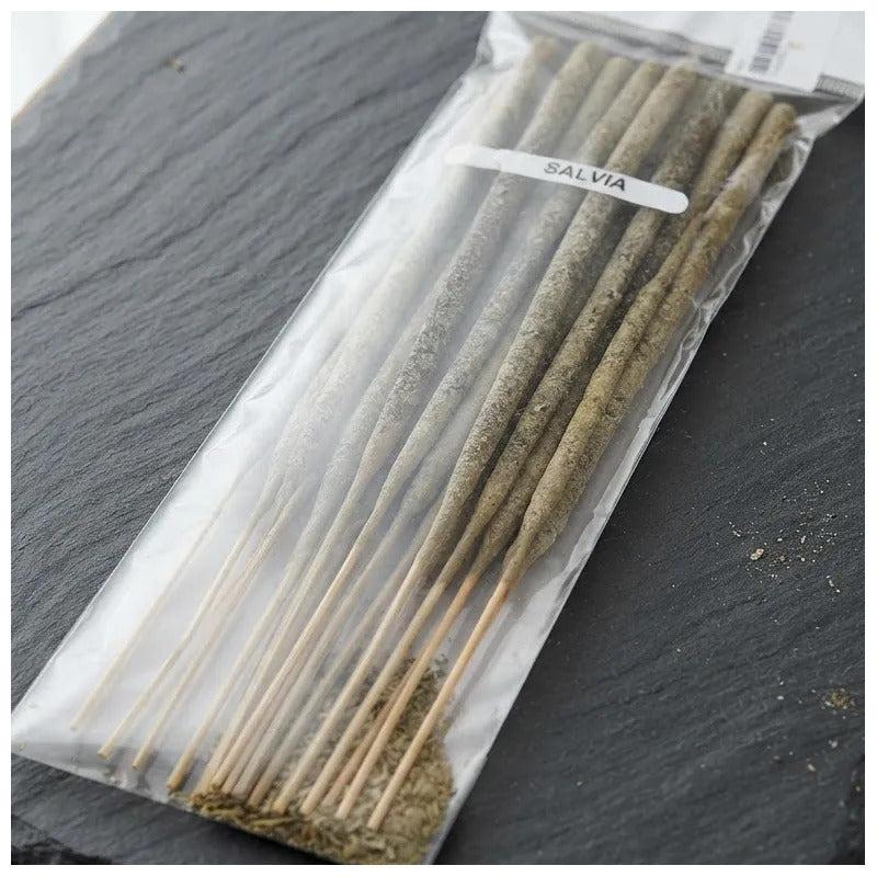 Incienso Artesanal 20 Varitas Gruesas Aroma A Elegir Salvia by HEREJE