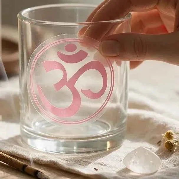 Estampa Om Hereje Rosa Circulo