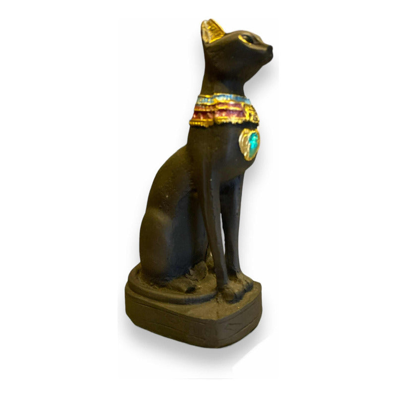 Bastet Sentado Figura De Resina