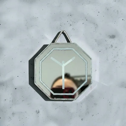 Espejo Octagonal, Grabado Con Símbolos Esotéricos De 5 Cm Algis by HEREJE
