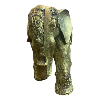 Figura Elefante Hindú Dorado Decoración Suerte 10cm Dorado Oscuro by HEREJE