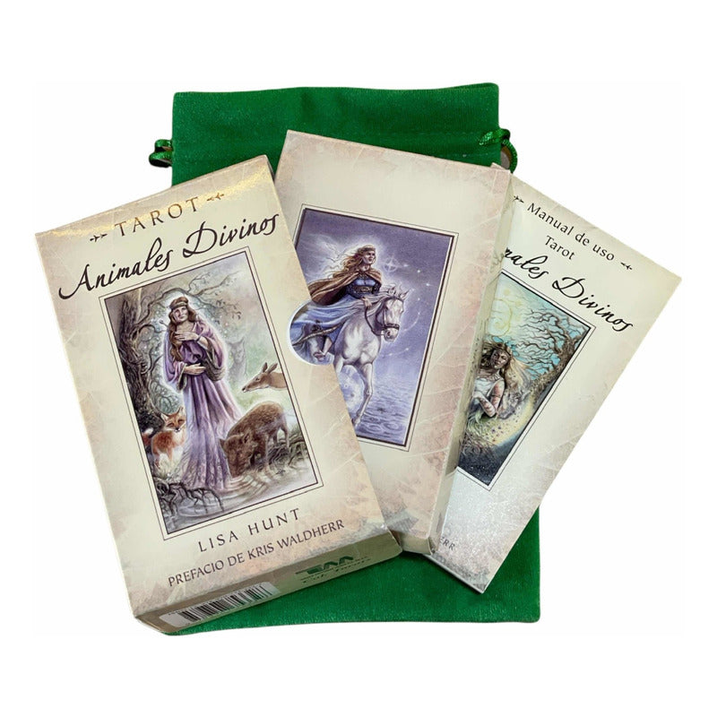 Animales Divinos +bolsa+libro Tarot Oraculo Original 12.5cm