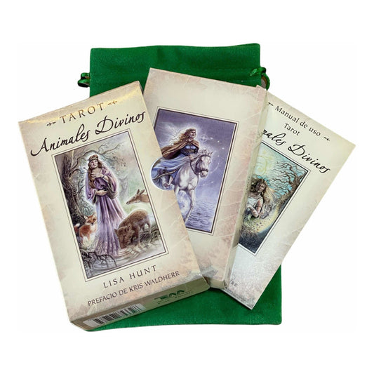 Animales Divinos +bolsa+libro Tarot Oraculo Original 12.5cm