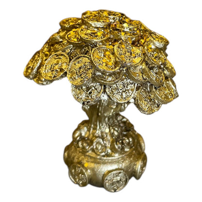 Árbol De Monedas 7cm Figura De Resina Para La Abundancia
