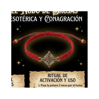 Pulseras De Hilo Tejido Artesanal. Nudo Hilo Rojo 18 Cm by HEREJE