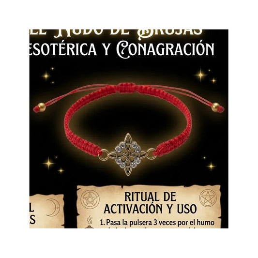 Pulseras De Hilo Tejido Artesanal. Nudo Hilo Rojo 18 Cm by HEREJE