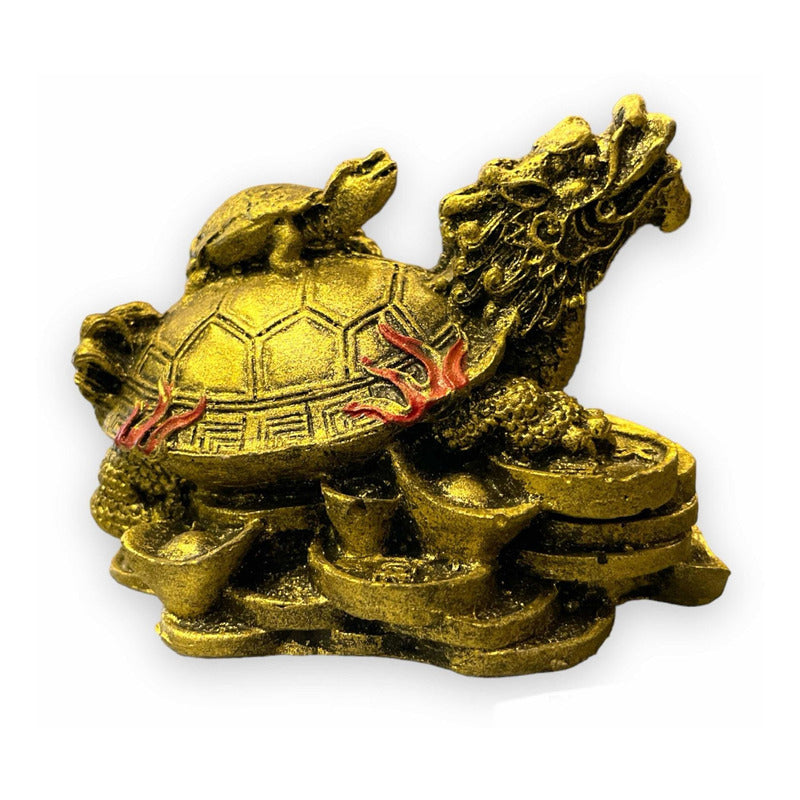 Tortuga Dragón Resina Guardián De La Riqueza Nacional 4cm