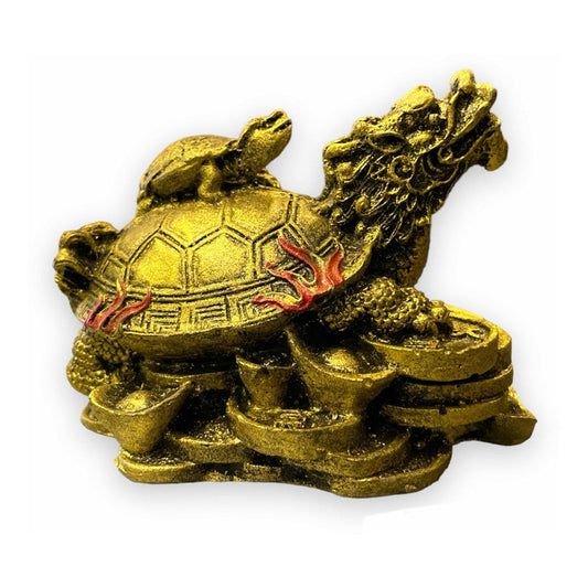 Tortuga Dragón Resina Guardián De La Riqueza Nacional 4cm