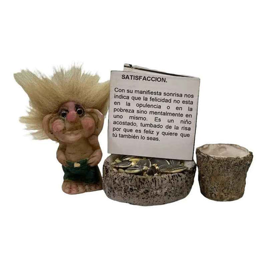 Troll Mini + Comedero + Semillas + Tarjeta Varios Modelos Satisfaccion 4.5cm