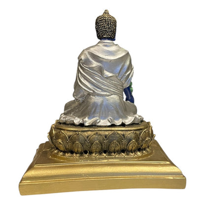 Buda De La Salud Y Meditación 15 Cm Escultura De Resina