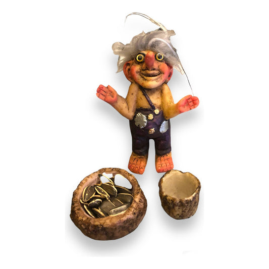 Troll Levanta Negocios + Comedero 9 Cm Figura En Resina