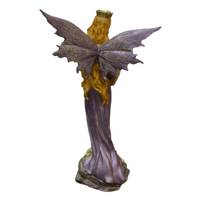 Estatua Abundia Con Alas 28 Cm Resina.