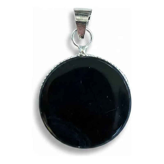 Obsidiana Dije De 25mm Negro