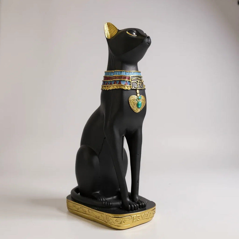 Bastet Egipcio Escultura De Resina 34x17x11 Cm