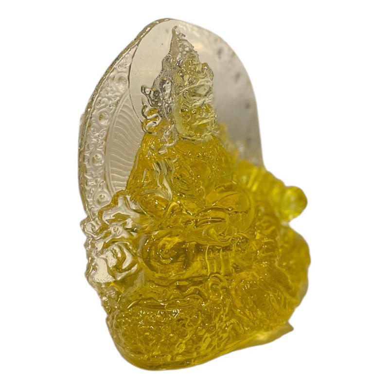 Dzambhala De La Prosperidad Buda En Resina Cristal 12cm