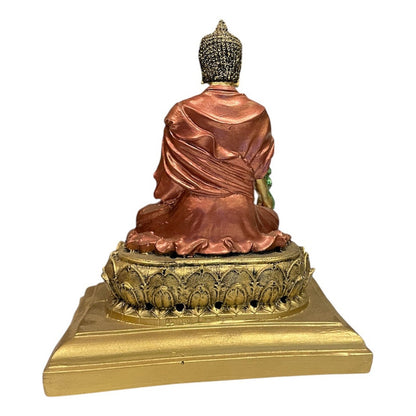 Buda De La Salud Y Meditación 15 Cm Escultura De Resina
