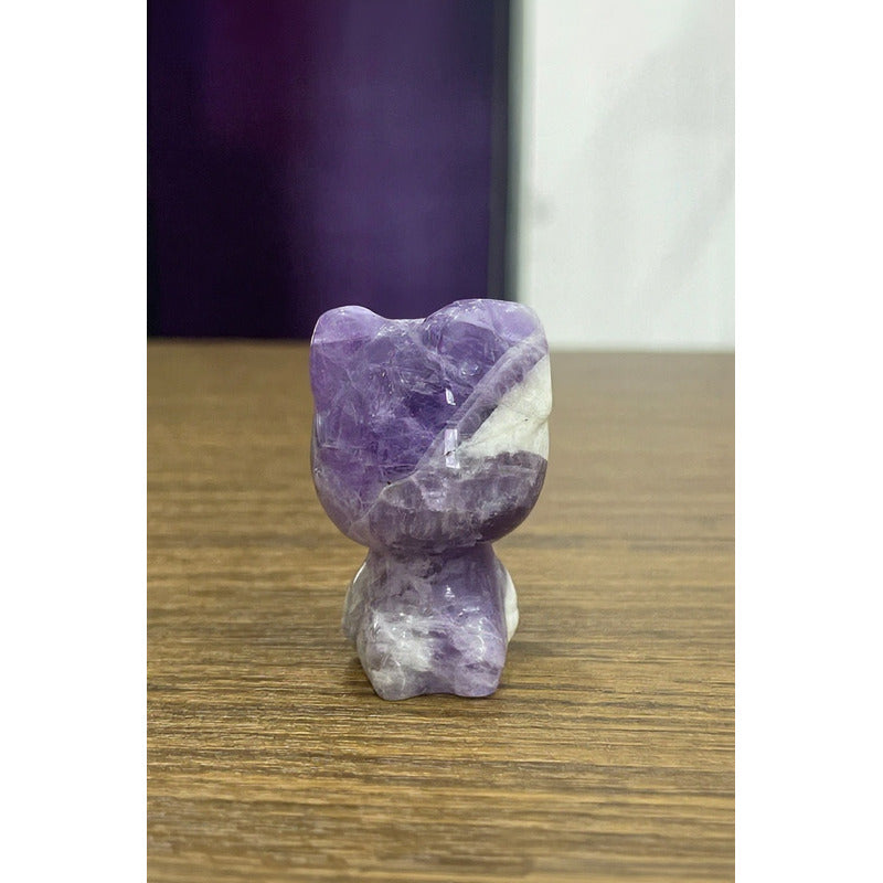 Escultura De Cuarzo En Forma De Gato 4.5x2.5x2 Cm