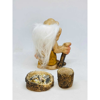 Troll Sabiduría 11 Cm En Resina Nacional Amarillo