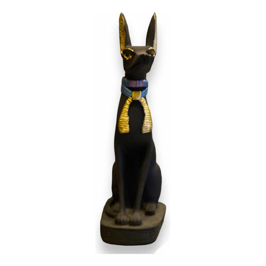 Anubis Echado Figura De Resina 23cm