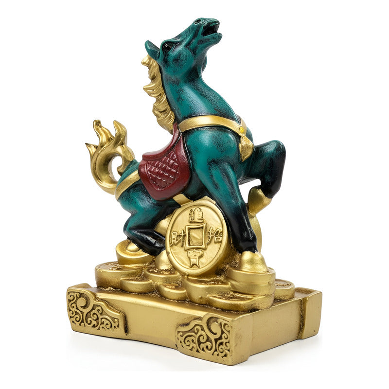 Caballo Año Chino Escultura De Resina 9x6x5cm