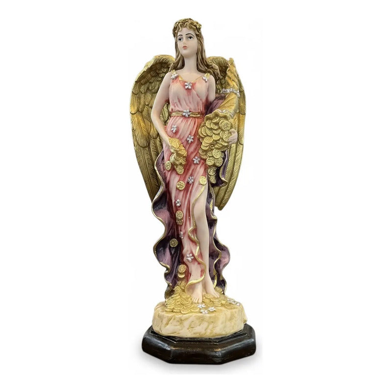 Angel De La Abundancia, Abundia Figura De Resina 30x12x10 Cm Capa Purpura by HEREJE