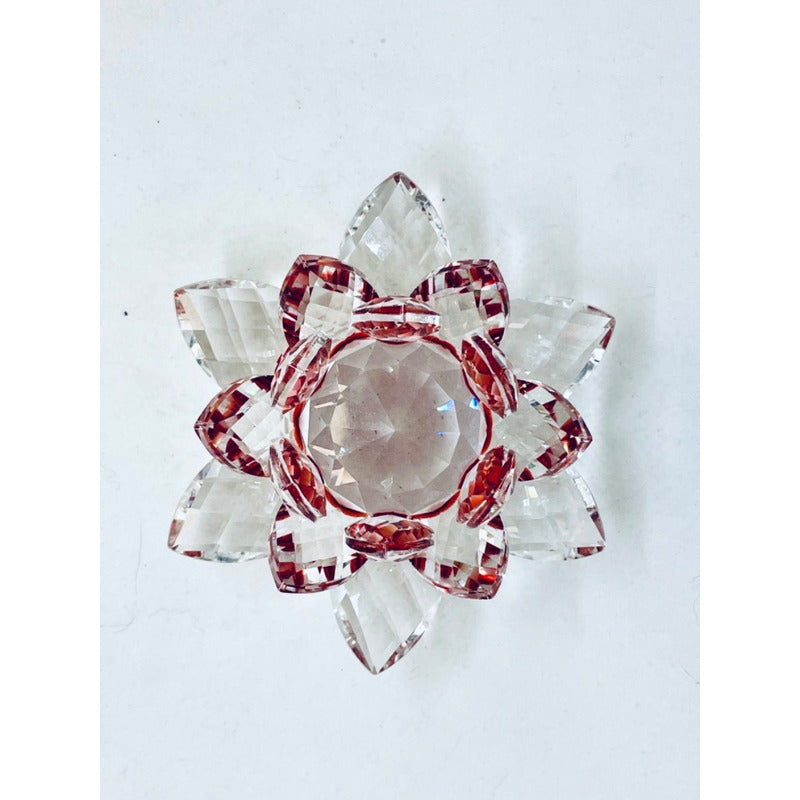 Flor De Loto En Cristal Importado 8cm De Largo.