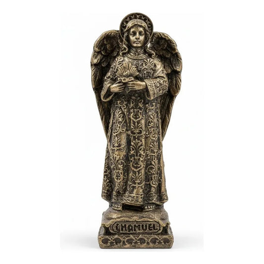 Arcángel Estatua De Resina De 12.5 Cm De Altura Oro Viejo Chamuel by HEREJE