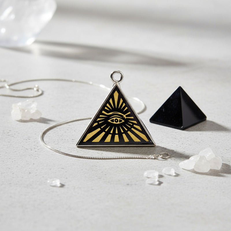 Espejos Triángulo Ojo Visor De Cristal Grabado 5x5