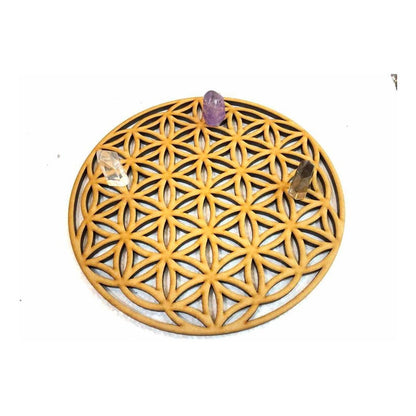 Flor De La Vida Mdf, Madera 20.5cm Cortada En Láser 5mm Gros