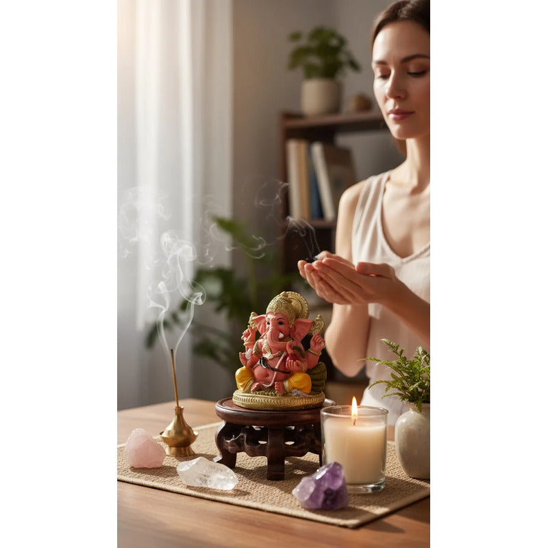 Ganesh Figura De Resina De 8 Cm De Atura Nude