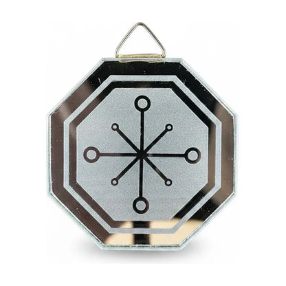 Espejo Octagonal, Grabado Con Símbolos Esotéricos De 5 Cm Clarividencia by HEREJE