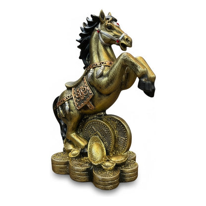 Caballo Año Chino Estatua De Resina 18x13x8.5 Cm