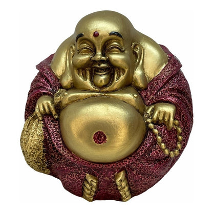 Buda Chino Dorado Figura Decorativa 11 Cm Hecho En Mexico
