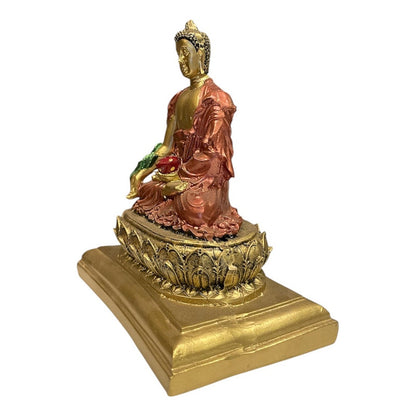 Buda De La Salud Y Meditación 15 Cm Escultura De Resina