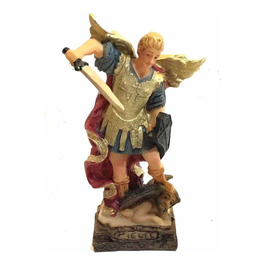 San Miguel Arcangel 11.5cm Angel Resina Artesanal
